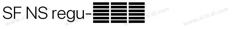 SF NS regu字体转换